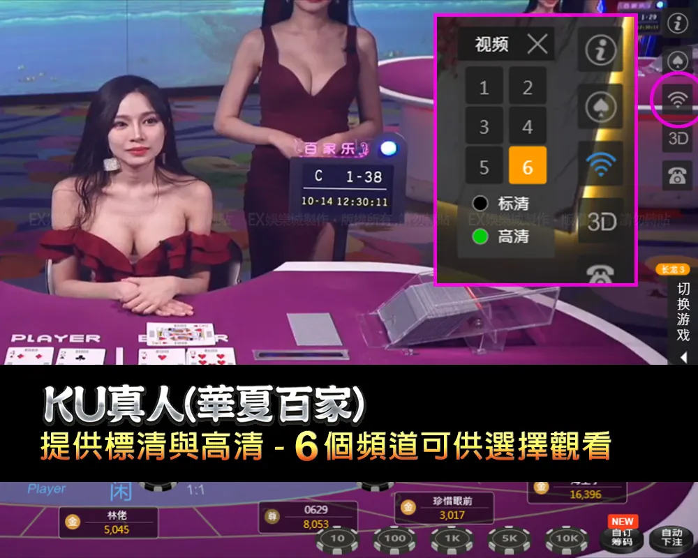 8-金獅娛樂-金獅真人百家樂提供高清與標清六個視頻頻道可供切換