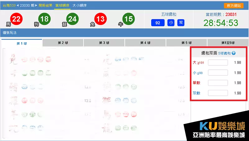 539雙面玩法 539雙面玩法